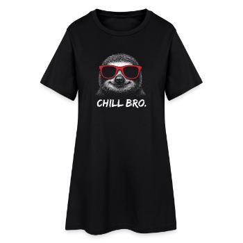CHILL BRO – Paresseux drôle avec des lunettes de soleil - Robe T-shirt Femme - noir - Devant