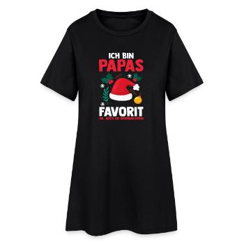 Santa Claus Dad's Favorite Christmas - Women’s T-Shirt Dress - black - Front