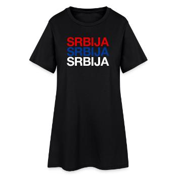 Serbia Serbien - Robe T-shirt Femme - noir - Devant