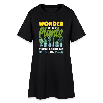 Garten- Und Pflanzenliebhaber Geschenke - Frauen T-Shirt-Kleid - Schwarz - Vorne