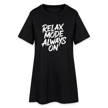 Mode relaxation toujours activé - Robe T-shirt Femme - noir - Devant