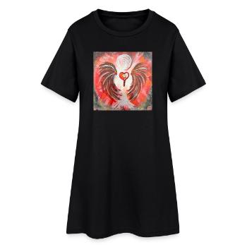 Heart Angel Deep Awakening - Women’s T-Shirt Dress - black - Front