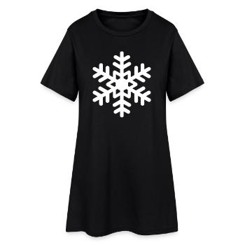 Neige Flake - Robe T-shirt Femme - noir - Devant
