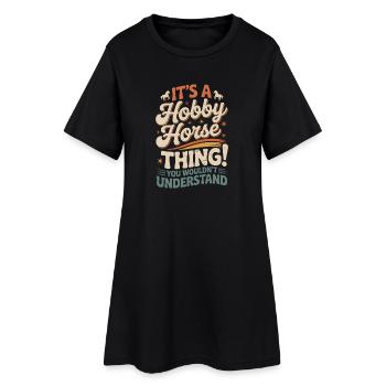 Cheval de cavalier amateur Cheval de bataille - Robe T-shirt Femme - noir - Devant