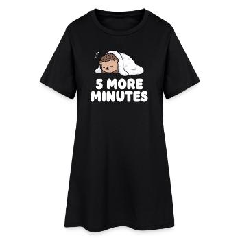 5 minutes de sommeil de plus hérisson - Robe T-shirt Femme - noir - Devant