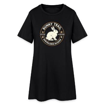 Département de surveillance du Sentier du Lapin Pâques drôle - Robe T-shirt Femme - noir - Devant