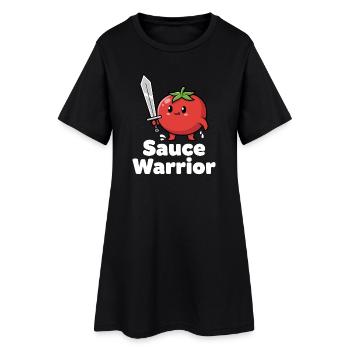Guerrier tomate à l'épée - Robe T-shirt Femme - noir - Devant