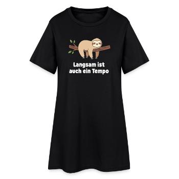 Slow Sloth Tempo Design - Women’s T-Shirt Dress - black - Front