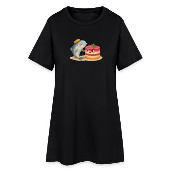 Herring rencontre Schuba - Robe T-shirt Femme - noir - Devant