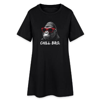 CHILL BRO – Gorille drôle avec des lunettes de soleil - Robe T-shirt Femme - noir - Devant