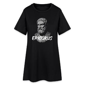 Portrait d’Épicure en style pinceau audacieux - Robe T-shirt Femme - noir - Devant