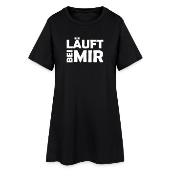 Runs with me - Cool saying - Running - Women’s T-Shirt Dress - black - Front