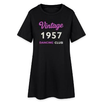Vintage 1957 – Année de naissance rétro du Dancing Club - Robe T-shirt Femme - noir - Devant