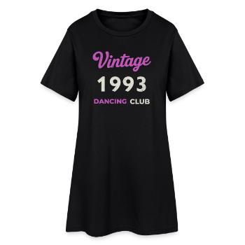 Vintage 1993 – Année de naissance rétro du Dancing Club - Robe T-shirt Femme - noir - Devant