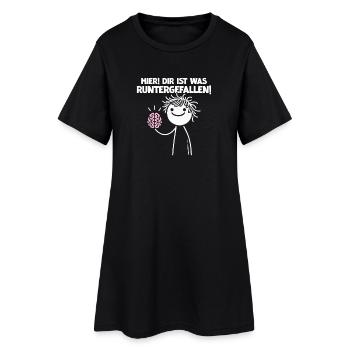 Ici, tu es tombé avec un ton sarcastique - Robe T-shirt Femme - noir - Devant