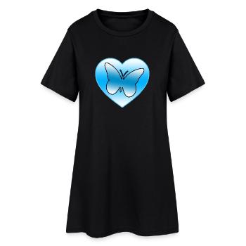 Papillons - Robe T-shirt Femme - noir - Devant
