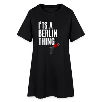 Berlin Thing Silvester - Frauen T-Shirt-Kleid - Schwarz - Vorne