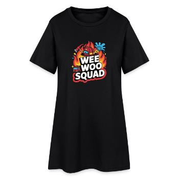 Divertissement en voiture de camion de pompiers de la Wee Woo Squad - Robe T-shirt Femme - noir - Devant