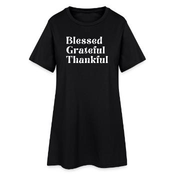 Grateful Thankful - Women’s T-Shirt Dress - black - Front