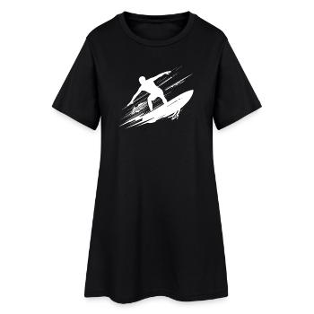 Surf dynamique Illustration Surf Surf - Robe T-shirt Femme - noir - Devant