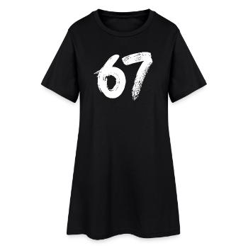 67 White Paint - Women’s T-Shirt Dress - black - Front