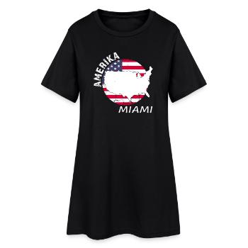 Miami - Frauen T-Shirt-Kleid - Schwarz - Vorne