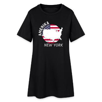 New York - Robe T-shirt Femme - noir - Devant