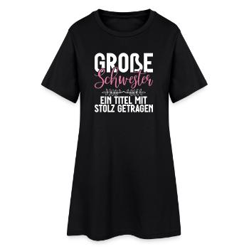 Grande sœur Un titre porté avec fierté - Robe T-shirt Femme - noir - Devant