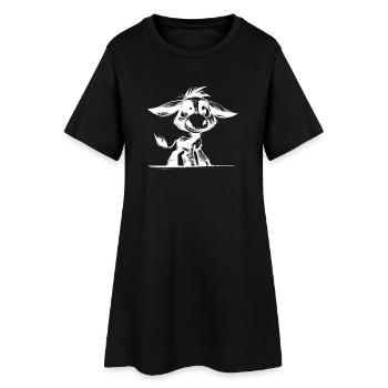 Dessin drôle au crayon drôle d’âne pour enfants - Robe T-shirt Femme - noir - Devant