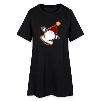 BiscuitSanta dans un cadre en pain d’épices - Robe T-shirt Femme - noir - Devant