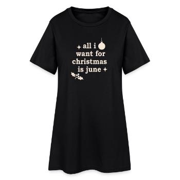 Motif de Noël moche - Robe T-shirt Femme - noir - Devant