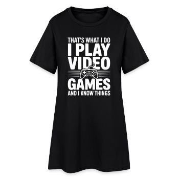 That’s What I Do I Play Video Games - Women’s T-Shirt Dress - black - Front