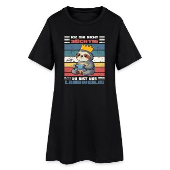 Paresseuse gamen gaming - Robe T-shirt Femme - noir - Devant