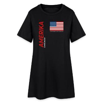 Chicago - Robe T-shirt Femme - noir - Devant