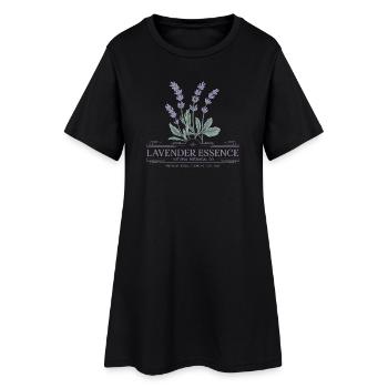 Vintage lavande - Robe T-shirt Femme - noir - Devant