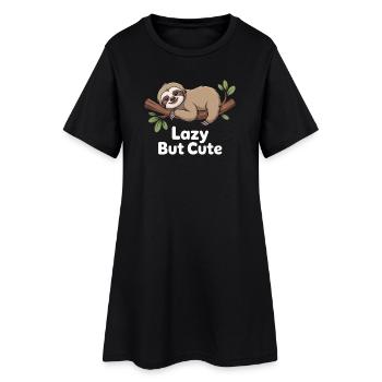 Paresseux mais mignon – Paresseux de Kawaii - Robe T-shirt Femme - noir - Devant