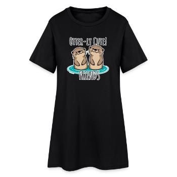 Otterly Cute! Fun friendship piece for BFF - Women’s T-Shirt Dress - black - Front