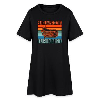 Euphonium Ma-Jazz-Tic Euphonist Baritone Marching - Frauen T-Shirt-Kleid - Schwarz - Vorne