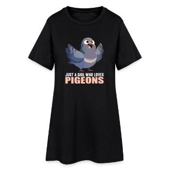 Pigeons Pigeon - Robe T-shirt Femme - noir - Devant