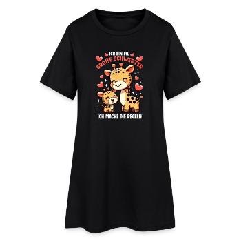 I'm the big sister I make the rules - Women’s T-Shirt Dress - black - Front