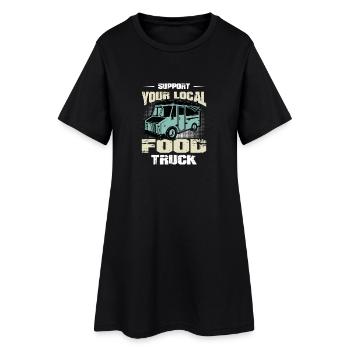 Food trucker de rue Imbisswagen - Robe T-shirt Femme - noir - Devant