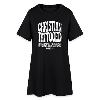 John 7:24 Bold Faith Tee - Women’s T-Shirt Dress - black - Front