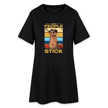 I beat people funny billiards billiard player - Women’s T-Shirt Dress - black - Front
