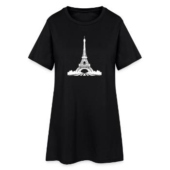 Tour Eiffel - L’Âme de Paris – Ombres d’Acier - Robe T-shirt Femme - noir - Devant