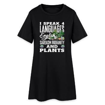 Cadeaux pour les jardins et les amoureux des plantes - Robe T-shirt Femme - noir - Devant