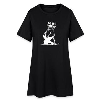 Esquisse préférée de mascotte de l’ours polaire souriant - Robe T-shirt Femme - noir - Devant