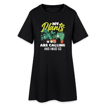 Garten- Und Pflanzenliebhaber Geschenke - Frauen T-Shirt-Kleid - Schwarz - Vorne