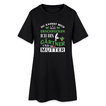 Garten Gärtnern Hobbygärtner Mutter Mama Mutti - Frauen T-Shirt-Kleid - Schwarz - Vorne