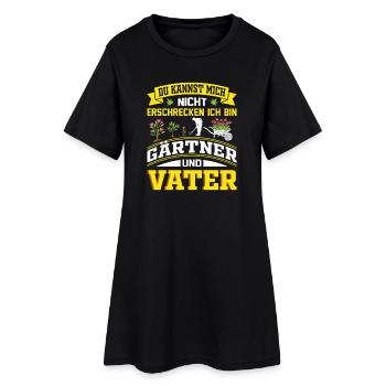 Gärtner Spruch Gärtnerei Hobbygärtner Vater Papa - Frauen T-Shirt-Kleid - Schwarz - Vorne