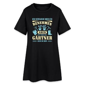 Jardinage horticulture, expressions du jardinage - Robe T-shirt Femme - noir - Devant